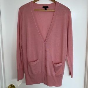 J.crew pink cardigan